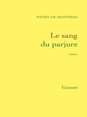 cover image of Le sang du Parjure